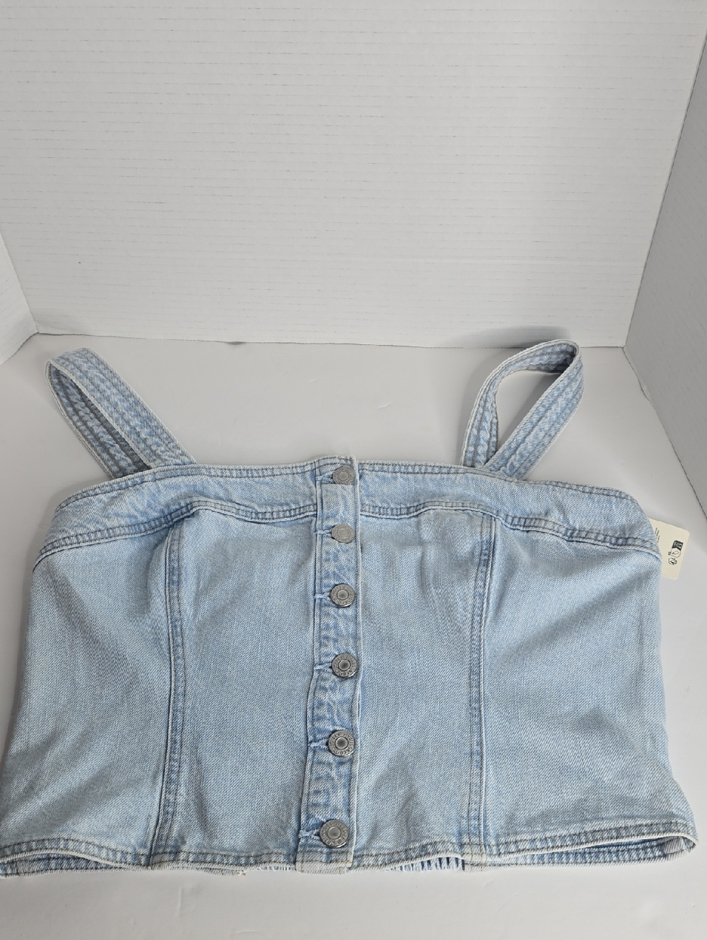 Levi's Women's Drea Tank Denim Top Large - Picture 3 of 10